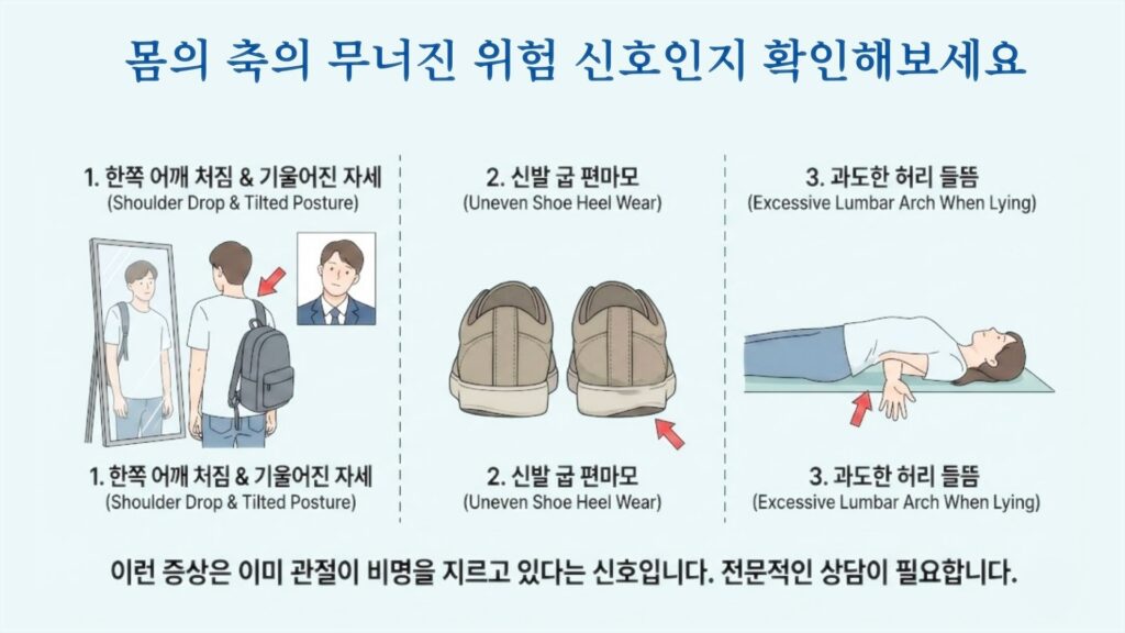 물리치료 받아도 통증 그대로라면 몸의 축의 무너진 위험 신호인지 확인해보세요