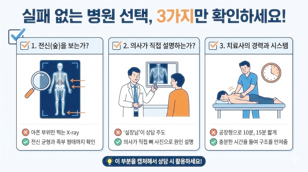 도수치료 받아도 그때뿐이라면 병원 선택 기준