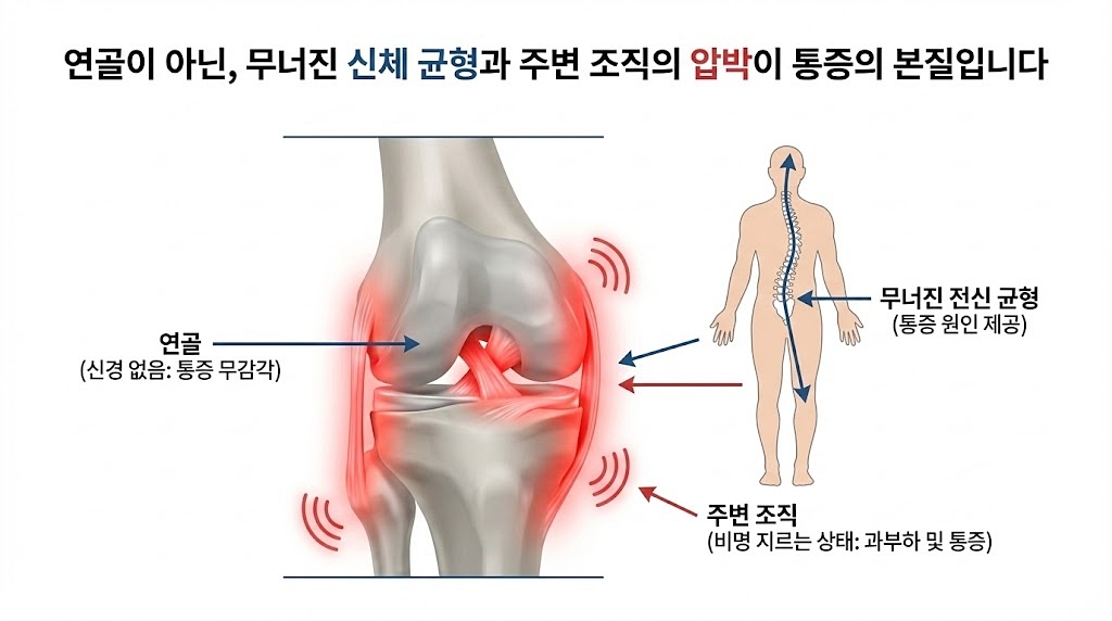 인천무릎비수술치료 무너진 신체 균형
