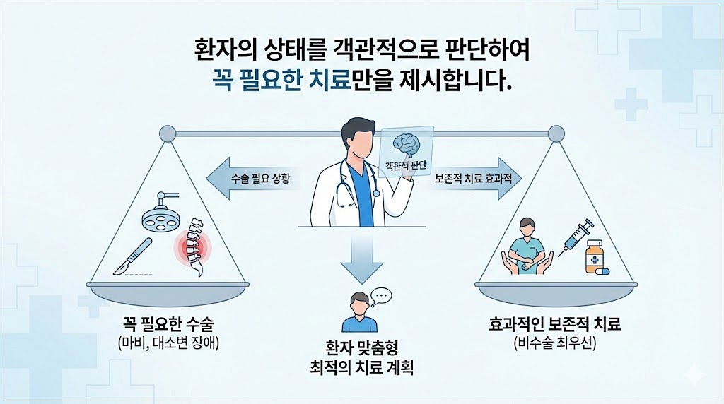 인천 허리디스크 수술 권유 환자의 상태 판단
