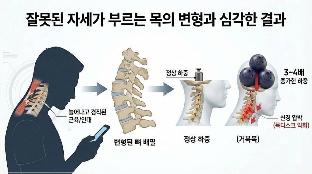 미추홀구 거북목 스트레칭 통증 잘못된 자세가 부르는 목의 심각한 결과